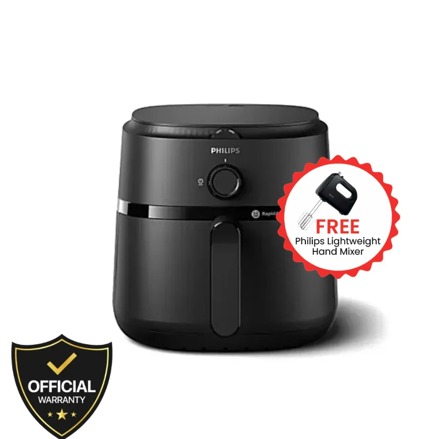 PHILIPS 6.2 Liters 1700W Air Fryer (NA130) with Free Hand Mixer (HR3720)