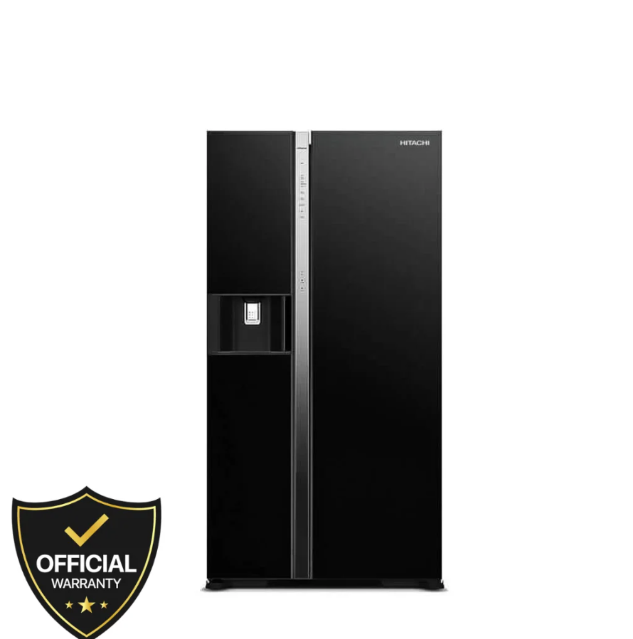 Hitachi 601 Liters Big 2 Glass Series No Frost Refrigerator (RVG690P7PB-KD-GBK)